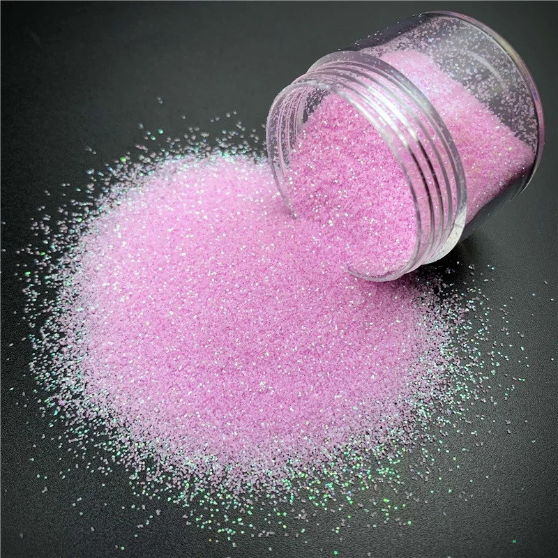 Hot Sale Polyester Iridescent Pink Lilac Purple Cosmetic Nail Glitter Powder