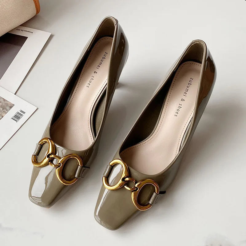 2021 Women Pumps Fashion Thin Low Heels Sandals Shoes For Woman Shallow Pointed Toe Heel office Shoes Female Elegant Pumps Shoes