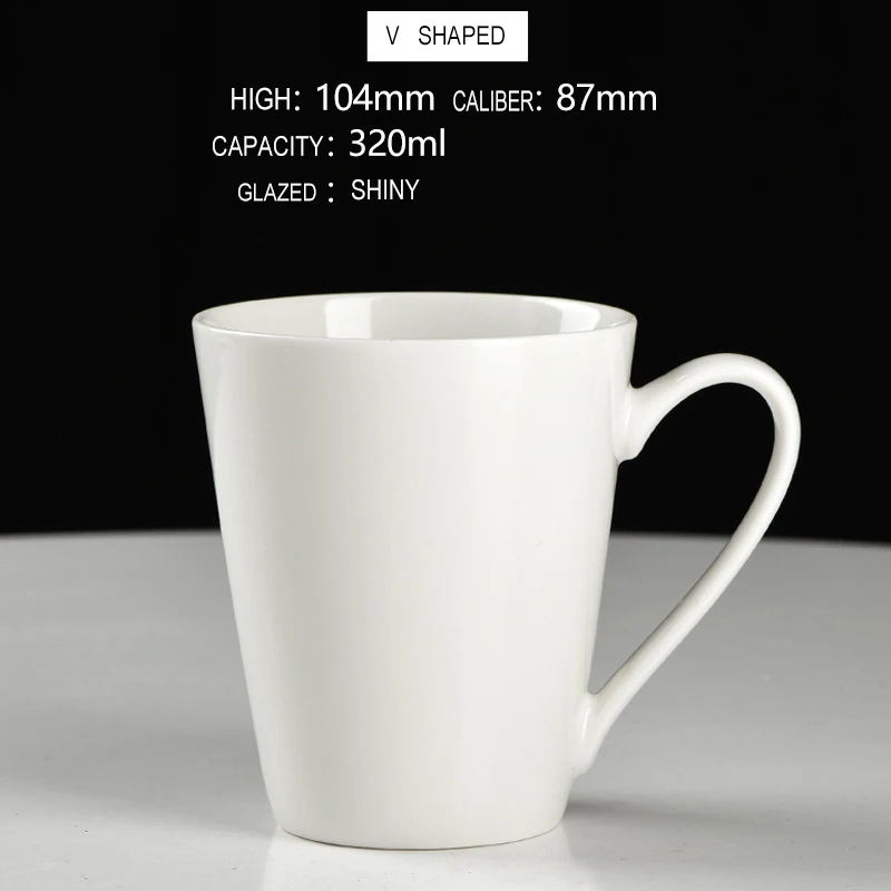 Персонализированная кофейная чашка V-образной формы керамические кружки на заказ чашки-печать Вашего логотипа имени сообщения или текста напрямую с завода