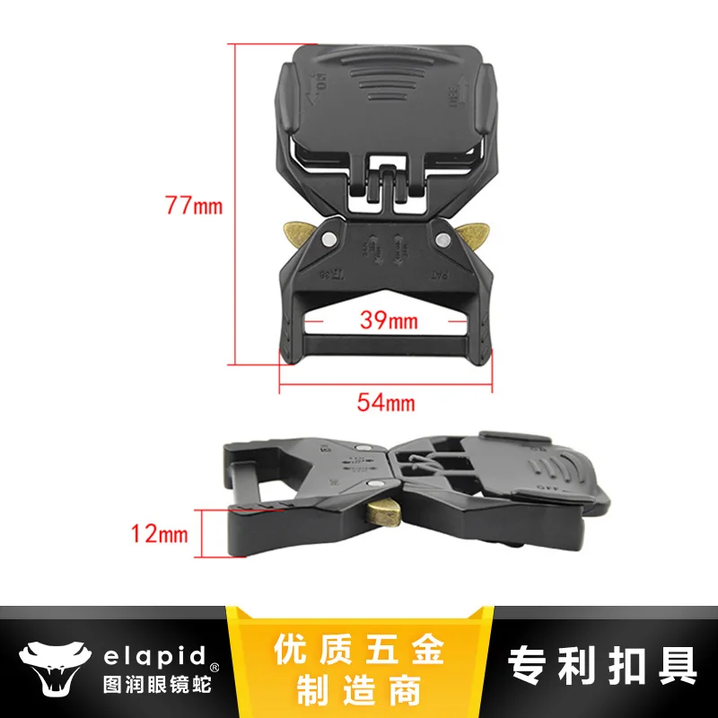 custom logo webbing belts buckle for Outdoor tactical belts buckle in gunmetal brushed