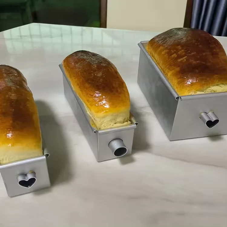 100g Aluminum Cookware Bakeware for Home Kitchen Bread Loaf Baking Pan Hollow Middle Sandwich Toast Bakery Baking Dishes Pans