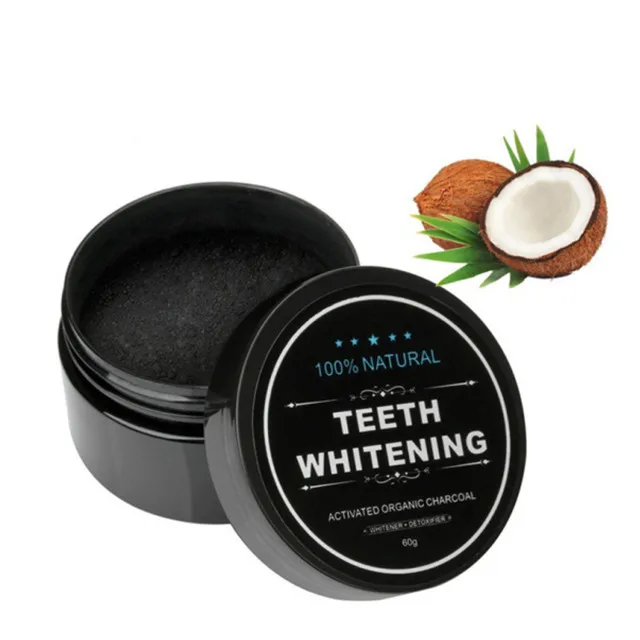 Private Label 30g 60g Activated Charcoal Teeth Whitening Powder Coconut shell tooth whitening powder