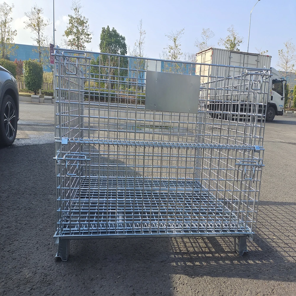 Production Best Selling Storage Wire Mesh Containers Roll Cage Foldable Durable Roll Cage