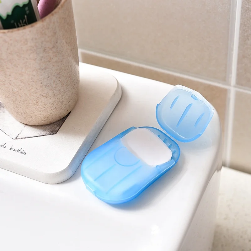 Wholesale 20pcs travel outdoor small container disposable portable bath paper soap