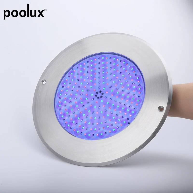 Poolux Patent  Slim Flat 18W RGB smartphone IP68 Underwater Light Resin Filled Led Swimming pool lamp LED Piscina