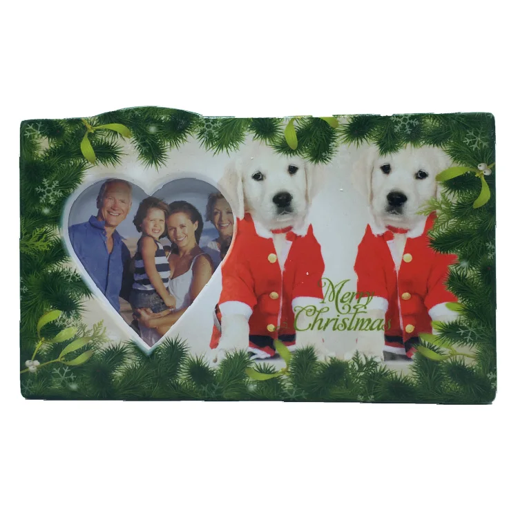
Hot tourist souvenir ceramic picture frame family double photos frame 