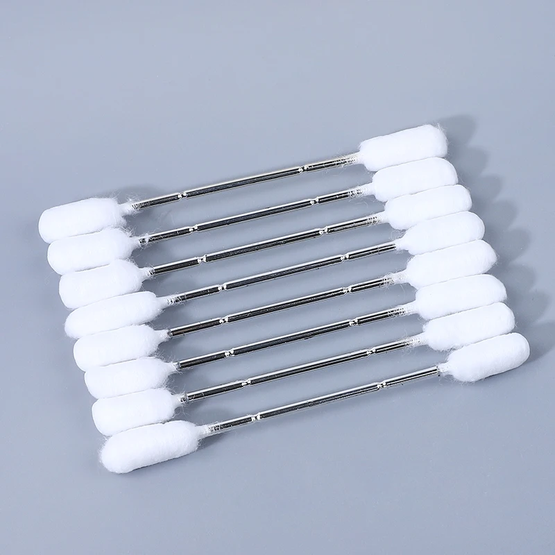 High-Quality Silver Stick Cotton Swab with Absorbent Tips for Precise Application of Skincare Products