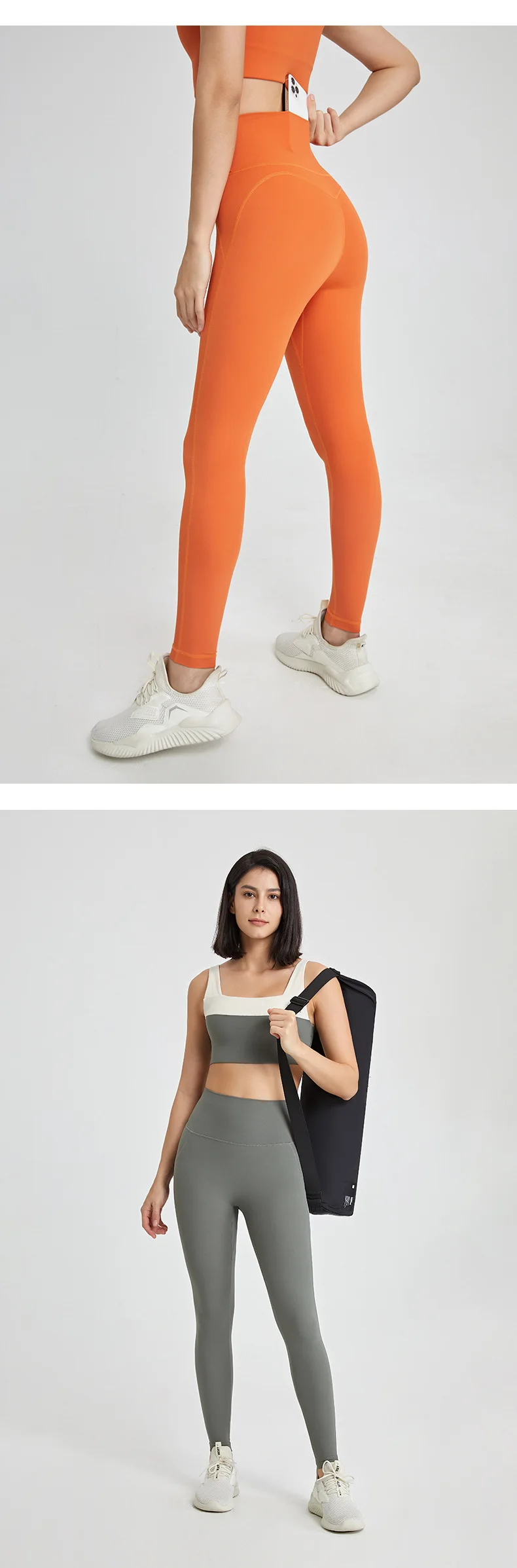 New No panties zero sense lulu one-piece yoga pants seamless bare back pocket leggings peach butt lift skinny exercise pants