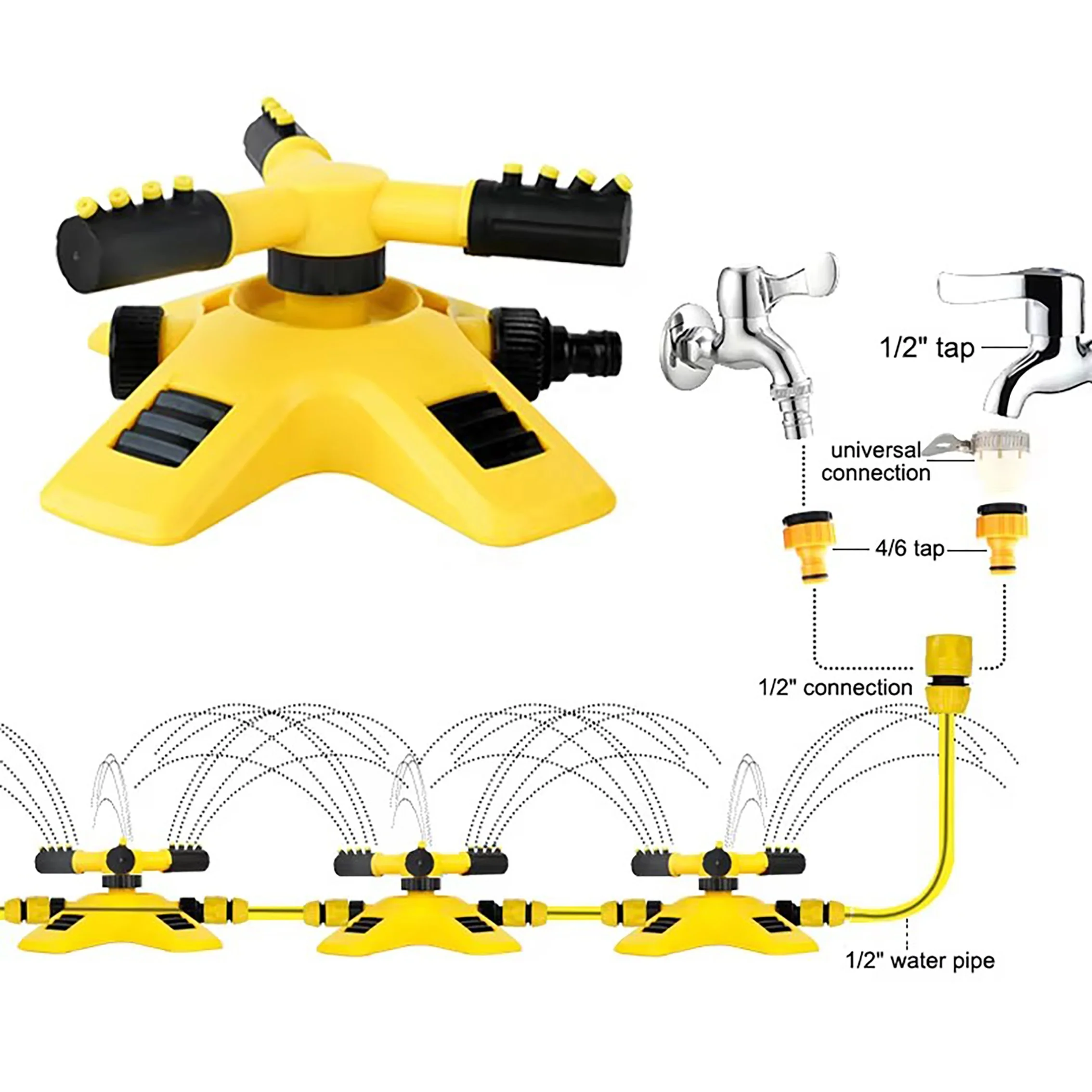 Manufacturer Irrigation Plastic 360 Degree Rotating Garden Lawn Sprinkler For Outdoor Yard Watering