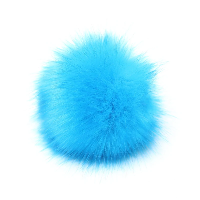 Оптовая продажа, брелок с шариком из искусственного меха, разноцветный окрашенный Радужный помпон из искусственного меха