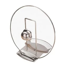 Kitchen Accessories Stainless Pot Rack Cover Lid Rest Stand Spoon Rack Holder with drain tray kitchen accessories