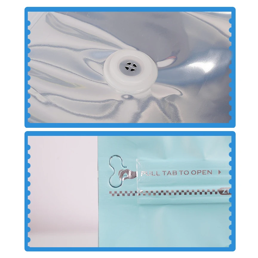 Customized Stand Up Zipper Lock bag Food Grade Zipper Round coffee bag For Food coffee Bean With Valve