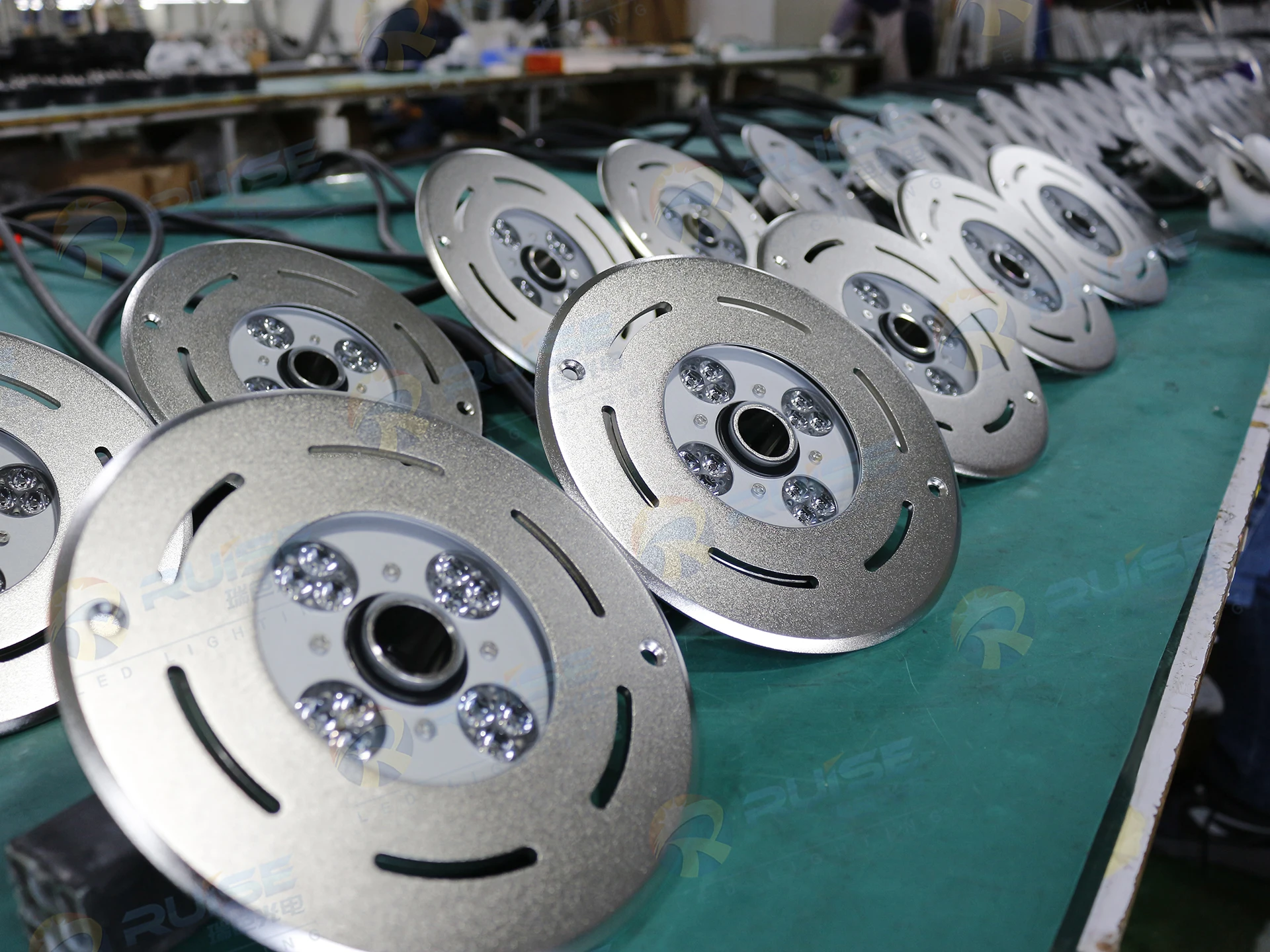 RGB 24w underwater light outdoor dmx submersible pump led water jet fountain ring lights and nozzles light for small fountains