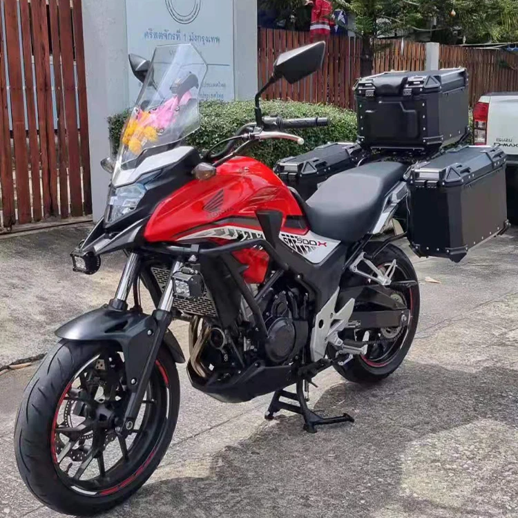 36L F2-MOTO Black Saddle Bags Delivery Trunk Luggage Hard Motorcycle Side Pannier Box