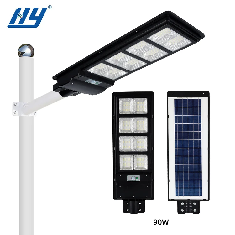 Outdoor Area Solar Panel Road Street Lamp Ip65 30w 60w 90w Integrated All In One Led Solar Street Light