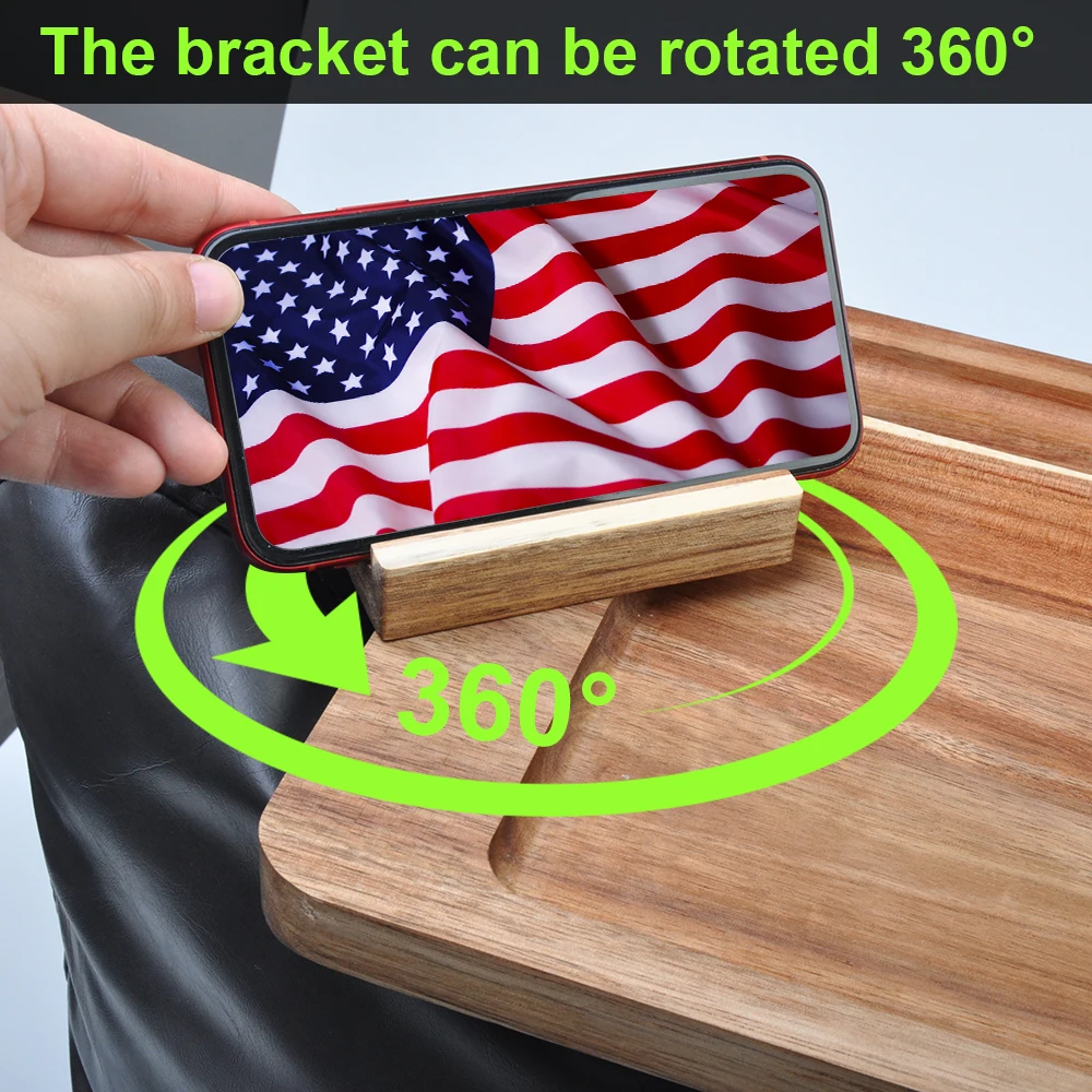 foldable wood adjustable tray table portable sofa tv phone holder food drink clip snack armrest couch cup holder sofa arm tray