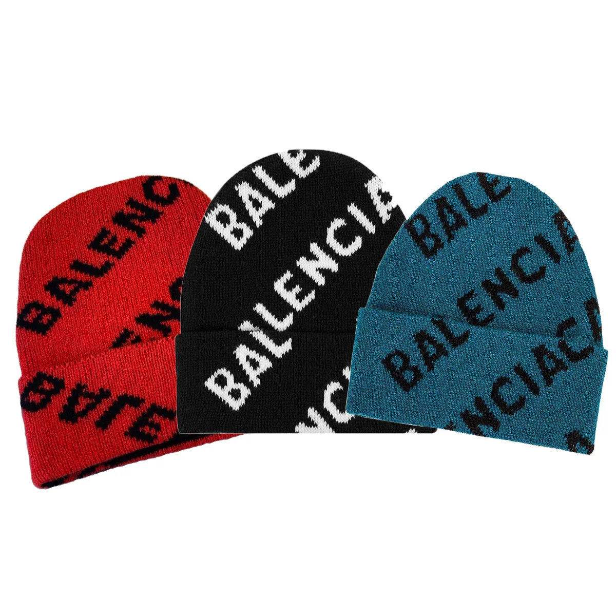 Wholesale Custom Mens winter beanie hat fashion blank multi-color unisex knit ski skull caps