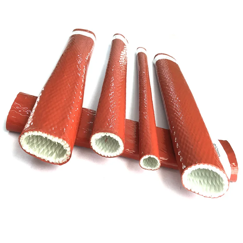 Flame Retardant Silicone Coat Fiberglass Sleeve for Wire harness /Fire Silicone fiberglass hose