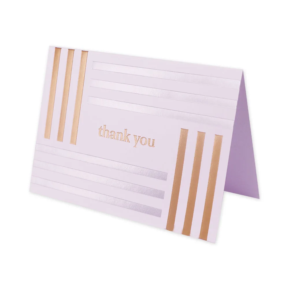 
luxury design gold foil small business blank thank you note card custom with logo 