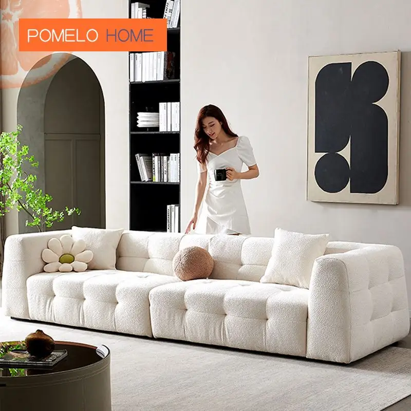 Pomelohome диван из жатого бархата с тканевой обивкой свободные жаккардовая минотти современный складной мебельные маленькие 1