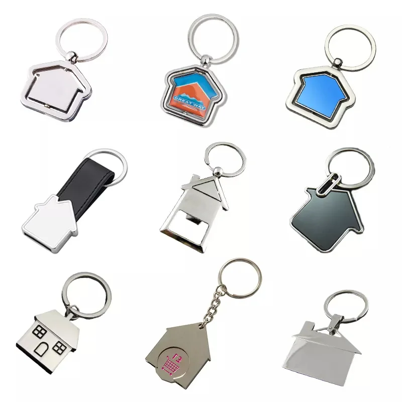 Wholesale Custom Metal Key Chain Supplies Best Quality Various Shapes Keyring Sublimation Blanks Keychain