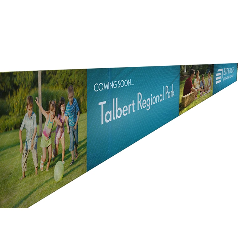 Custom advertising mesh banner digital printing banner custom outdoor construction vinyl banner