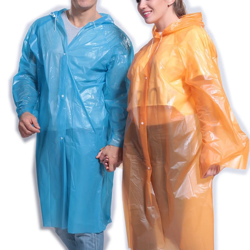 Adult Outdoor Travel Thickened Disposable Raincoat Lightweight Solid Color Poncho Protective Raincoat