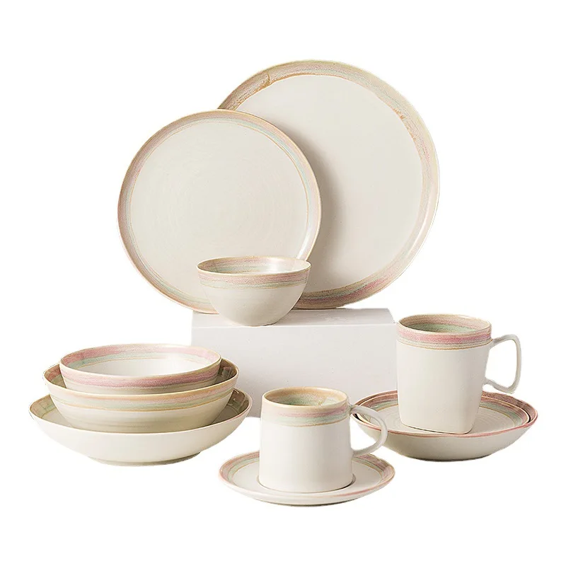 Factory direct sales Japanese style ceramic tableware set dish and bowl Hotel dish and plate spot