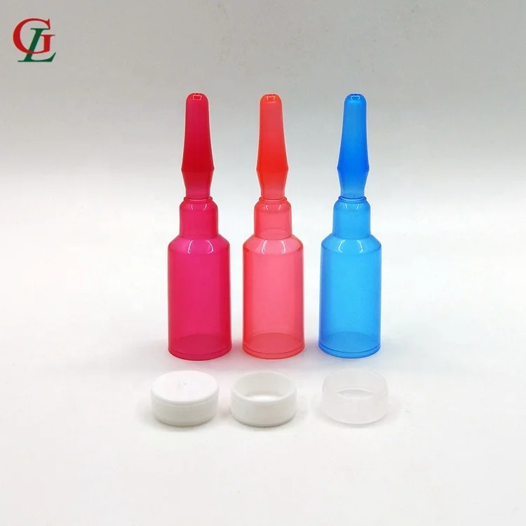 Best sale 5ml PP plastic serum ampule bottle Shatter-resistant skin care ampoule bottles custom color with logo printing ampoule