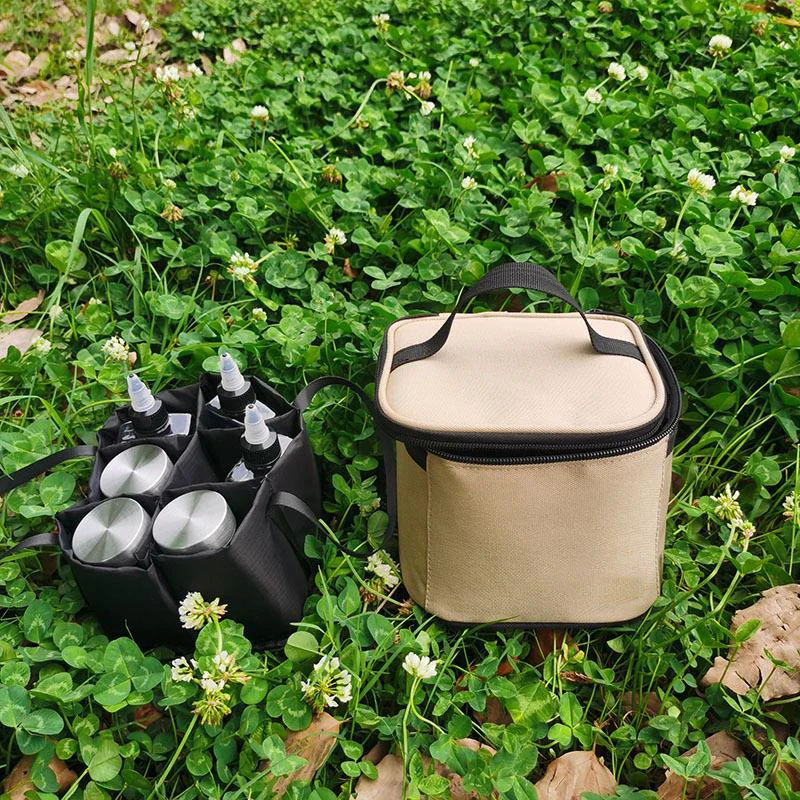 Outdoor Seasoning Bottle Portable Kitchen Seasoning Box Picnic Solid Liquid BBQ Seasoning Jar Set BBQ Utensils