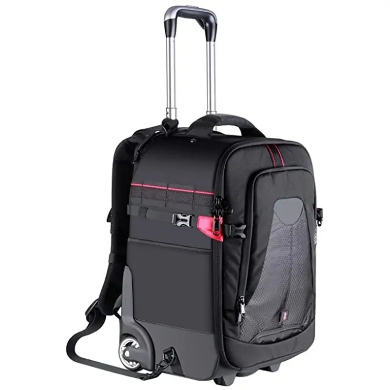 Expandable Anti-Theft Travel Large Shockproof Waterproof Camera Trolley Case Bag Backpack with Wheels