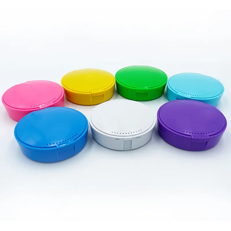 Retainer Case with mirror and ventilation holes Retainer Container Partial Denture Storage Box