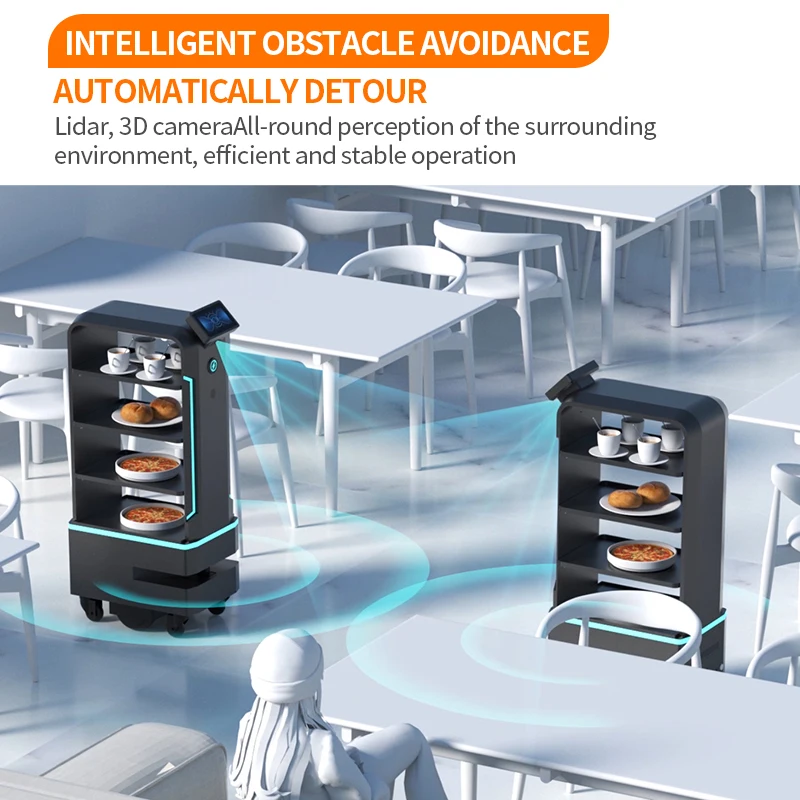 Shenzhen Factory  Self-Driving Store Restaurant Office Dinning Food Delivery Service Robots Food Truck