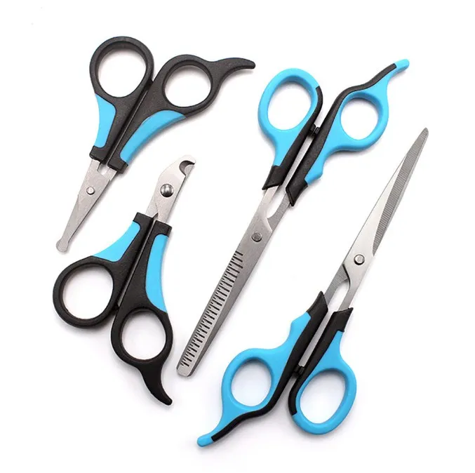 Wholesale Professional Stainless Steel Dog Grooming Scissors Set Pet Hairdressing Scissor Straight Thinning Grooming Trimmer