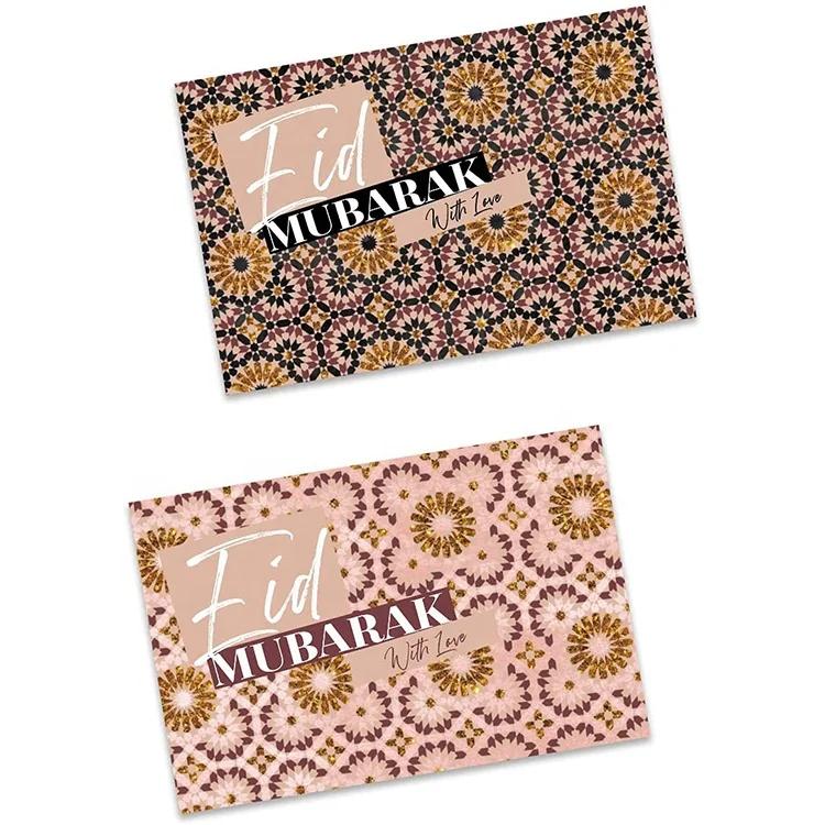 
Beautiful designs gift mubarak no need to moisten to seal full colour eid money paper envelopes 