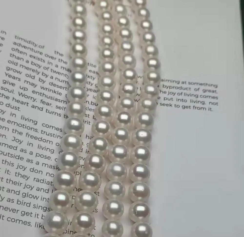 Cultured AAA Round Freshwater Pearl Natural Pearl Strand Loose Pearls for Making Jewelry