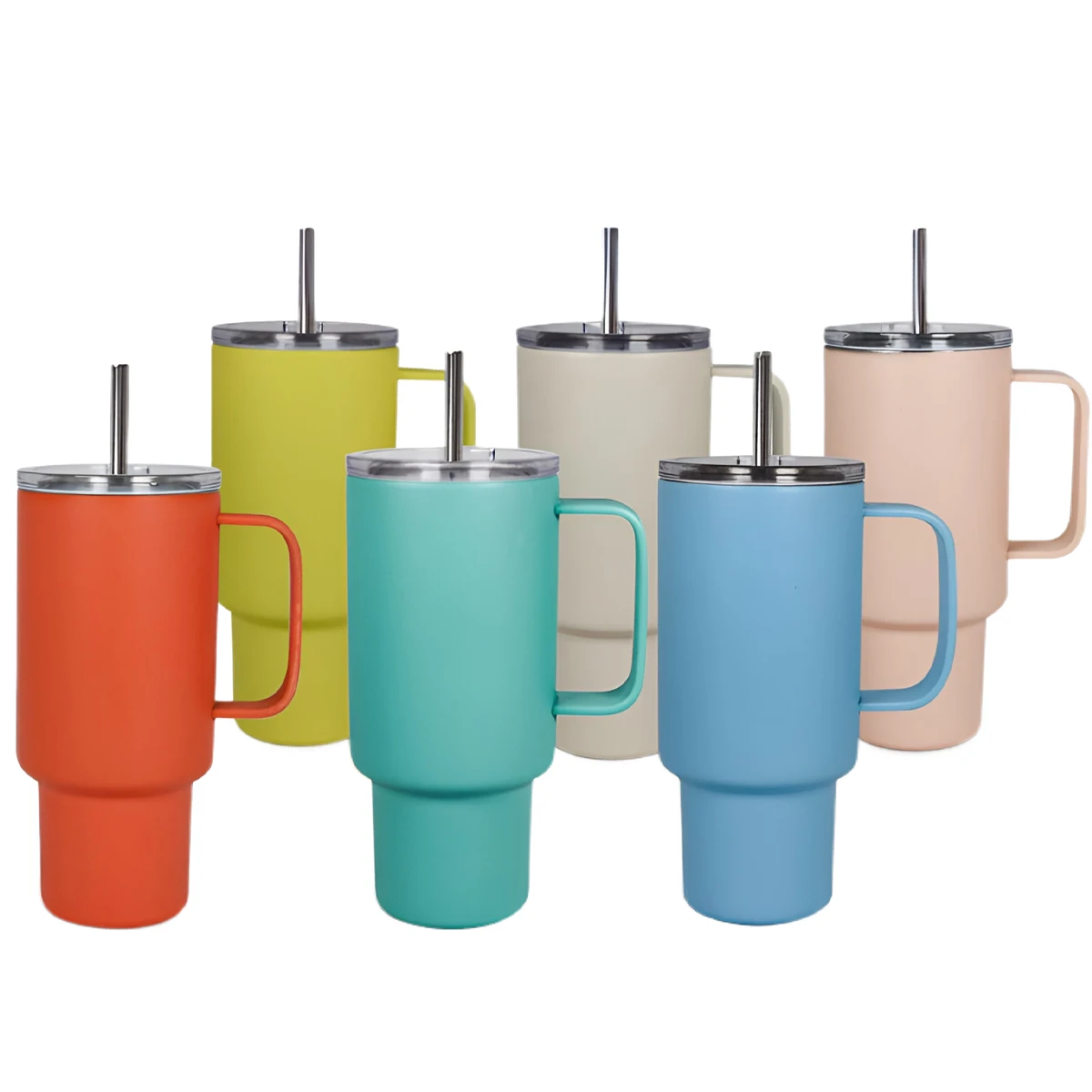 Уникальные 2 унции, 3 унции, милые изолированные стаканы из нержавеющей стали, стаканы, набор из 6 стаканов с ручкой, металлическая соломенная крышка