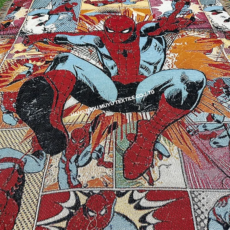 Custom High Quality Spider-Man Woven tapestry Blanket anime blanket Outdoor Picnic Blanket