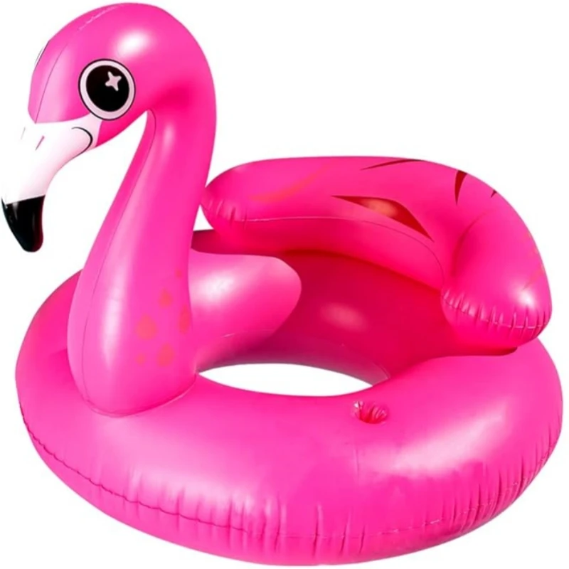 OEM Thicken PVC Float Pool Summer Party Toy Suit Comfortable and Inflatable Flamingo with Cup Holder Beach for Adult Acceptable