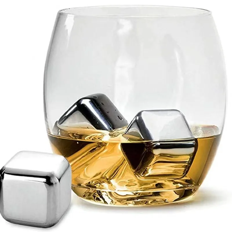 Whiskey Stones 8 Pack Reusable Stainless Steel Ice Cubes
