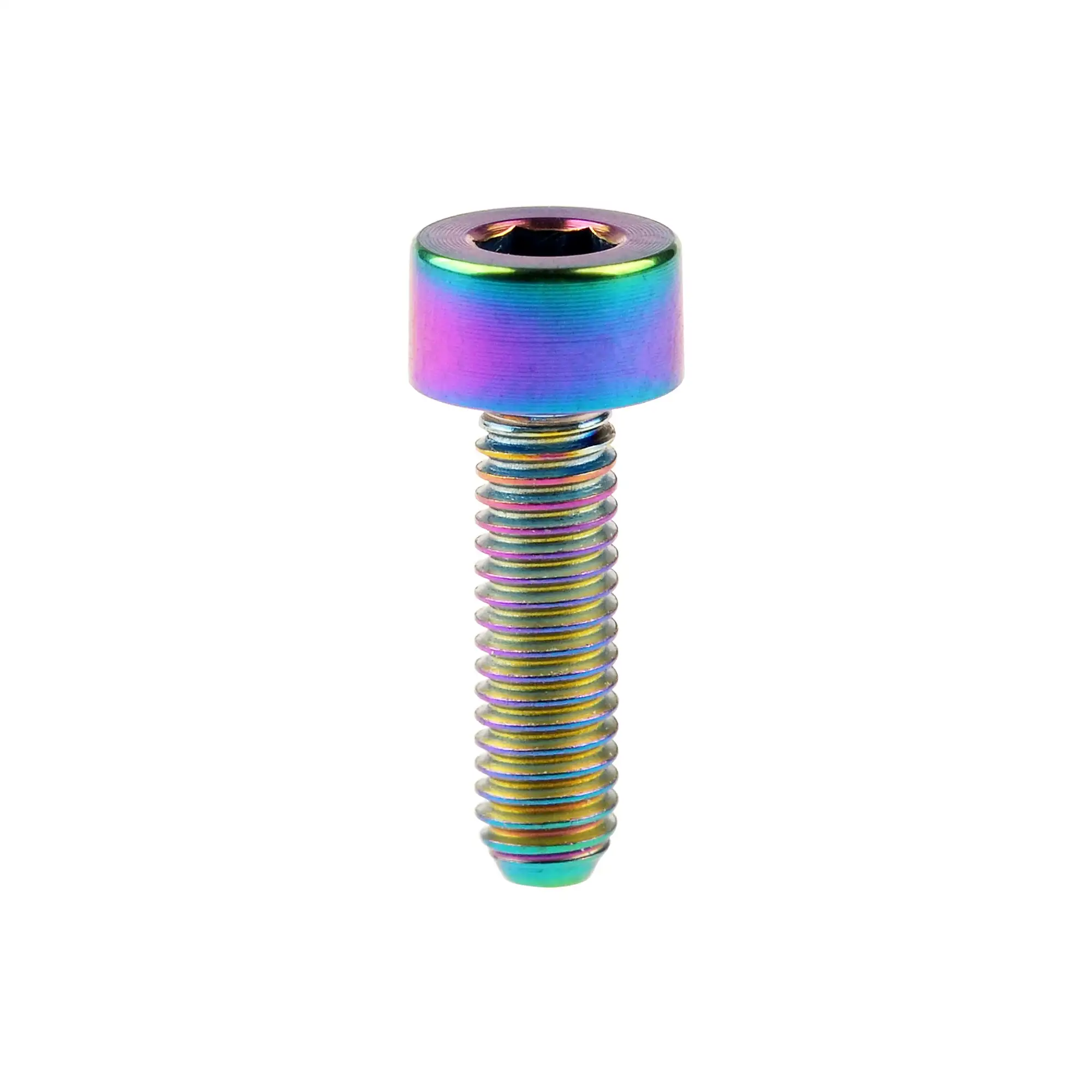 4-40 hex socket color anodized titanium screw