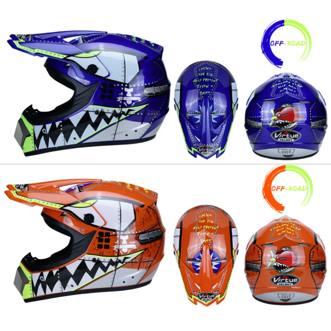 Hot sale Professional Off-road Helmet Motorcycle Helmet racing lightweight mountain full helmet Shark Print