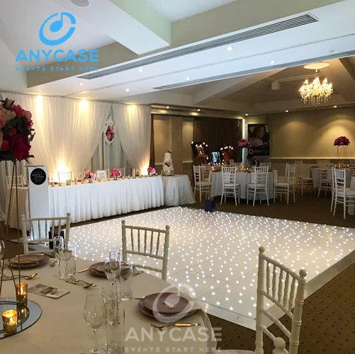 Stage decoration LED starlit star light 16x16ft white starlit led dance floor panel