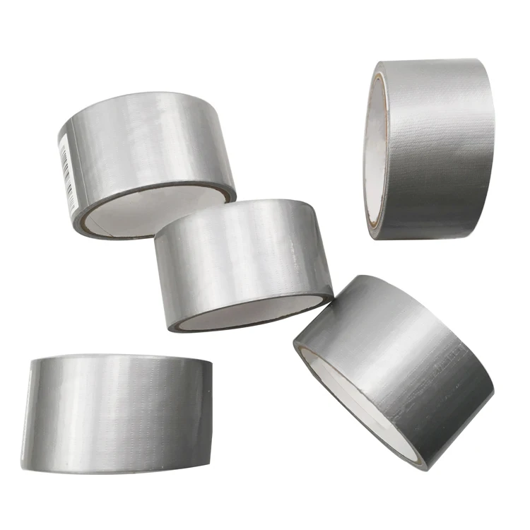Silver High Adhesive Duct Tape Glass Cloth Tape Jumbo Roll custom logo blue duct tape