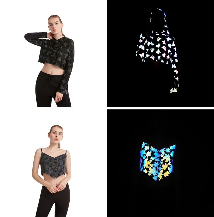 High Visible Lycra Printed Reflective Knitting Fabric for Making Jackets