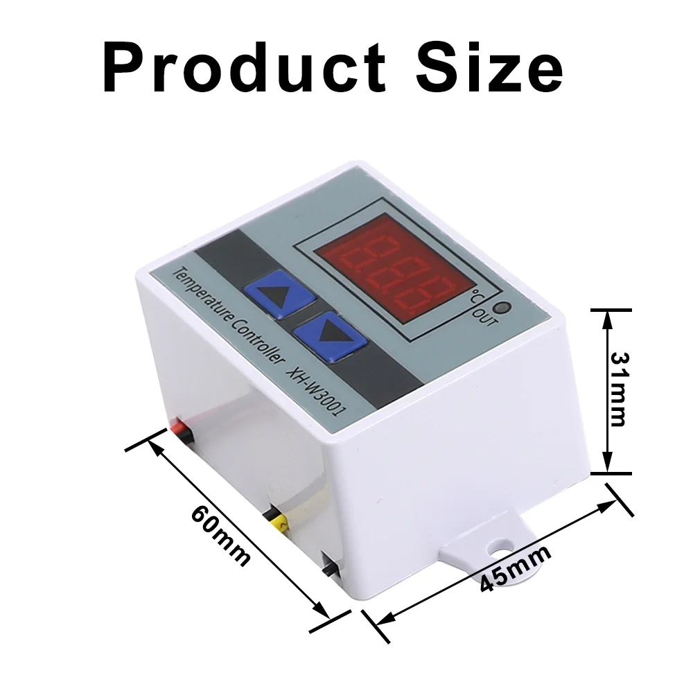 12V/24V/110V~220V Digital Temperature Controller Ntc Sensor Thermostat for for Incubator Cooling Heating