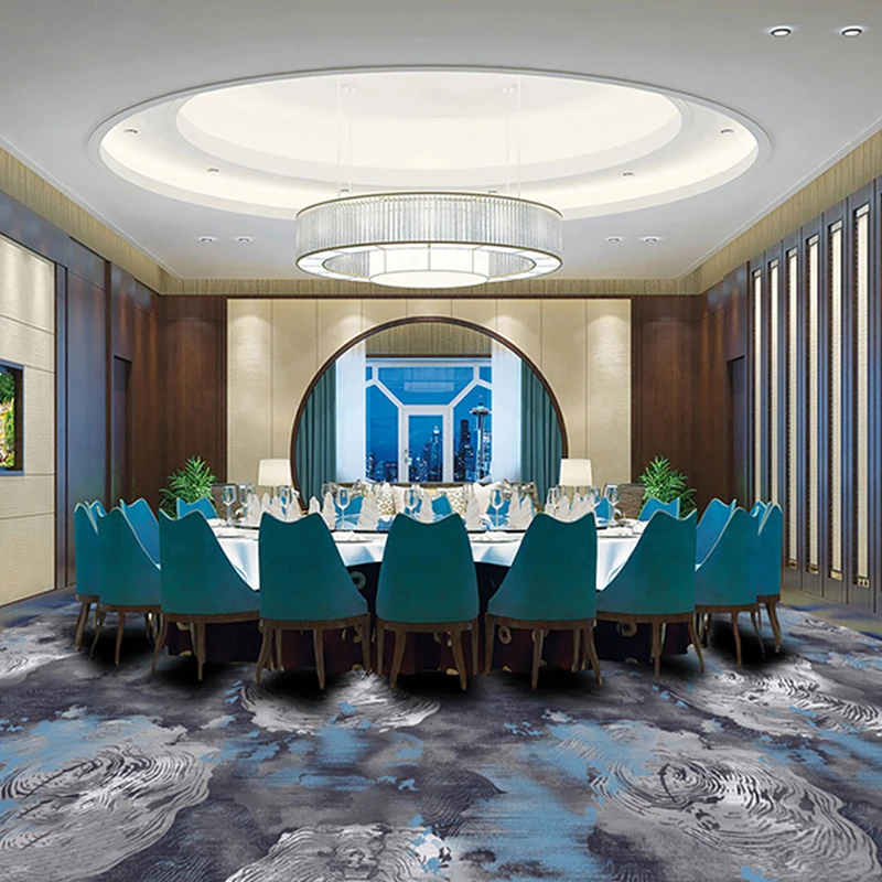 XunYao Hotel Carpet Wall To Wall Hall Banquet Printed Carpet Manufacturer Fire Resistant Polyester Carpet for Hotel