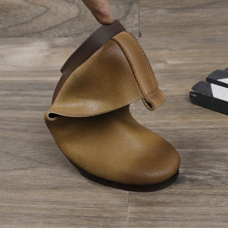 
New Classic Style Round Head Flat Handmade Cowhide Genuine Leather Slip on Casual Oxford Driving Walking Court Loafer Shoe Women 