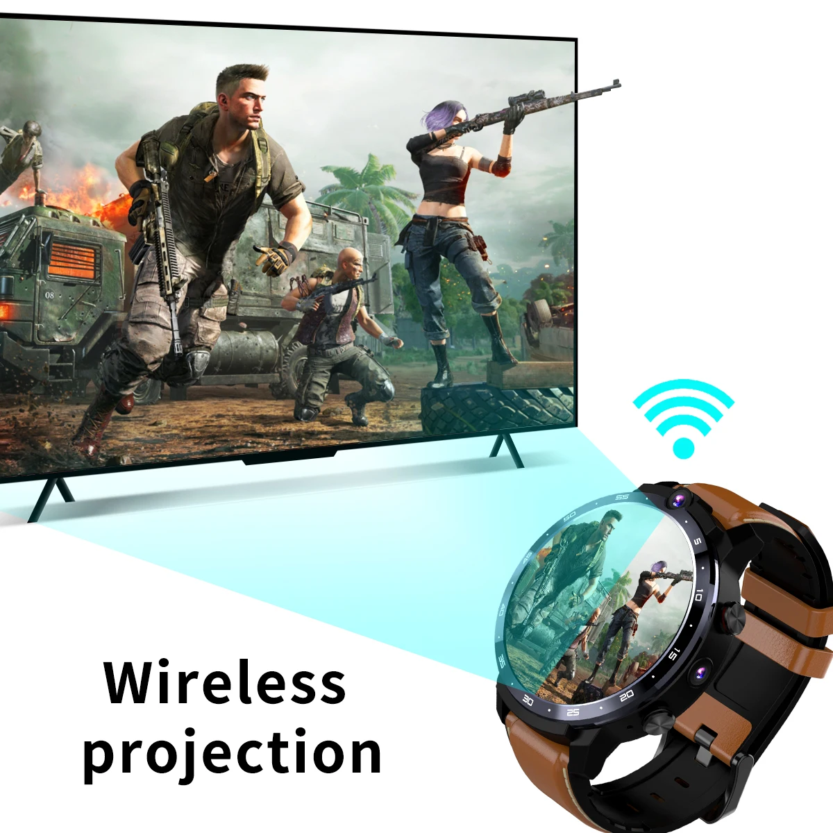 2 in 1 luxury smart bracelet for women men with play android sim card built 4g