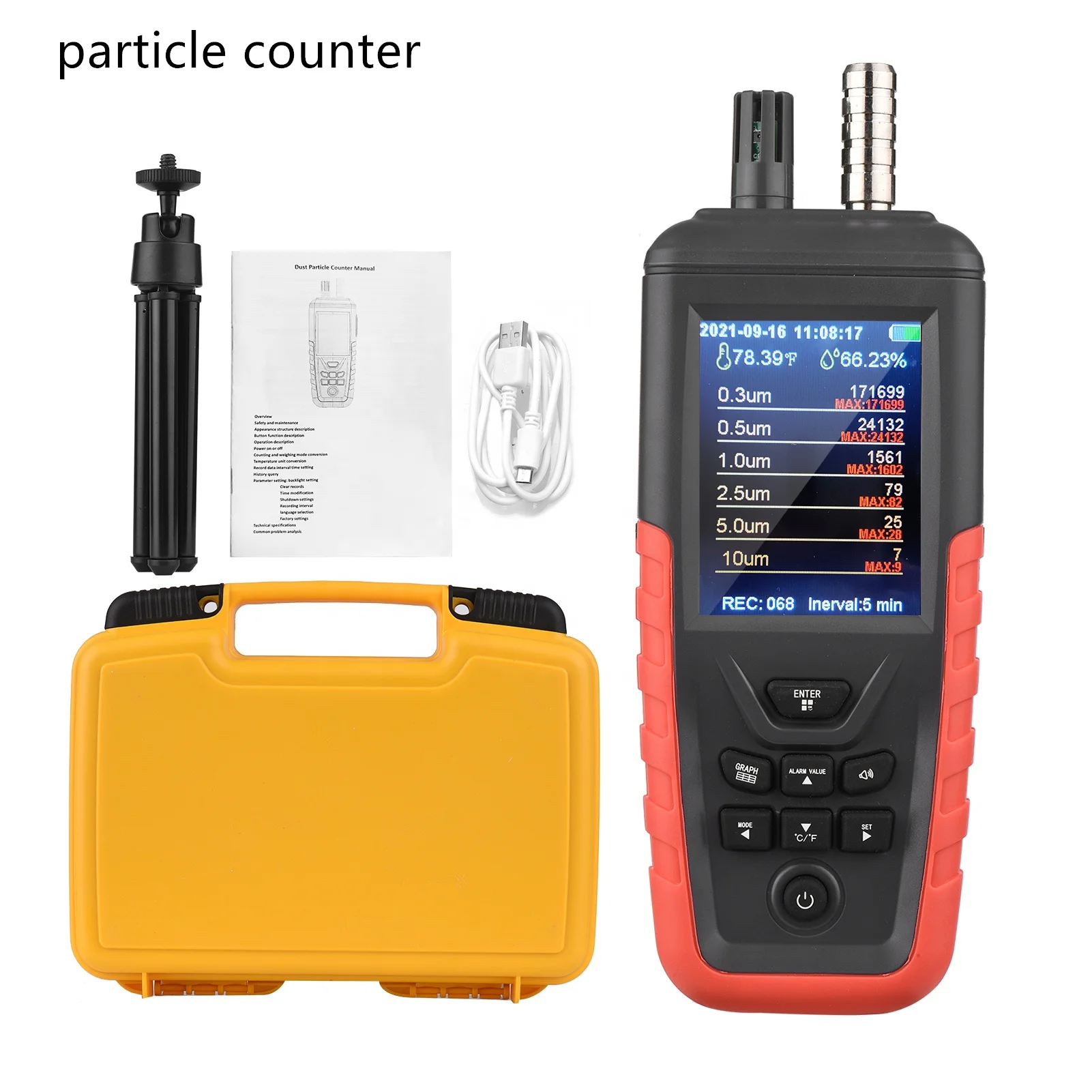 Заводской воздушный счетчик частиц, цена, счетчик частиц воздуха для чистой комнаты, лазерный счетчик частиц